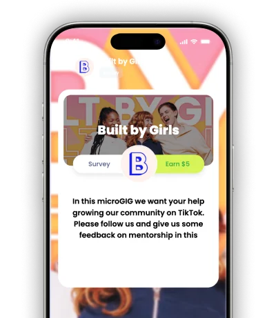 Social Engagement microGIG campaign on mobile